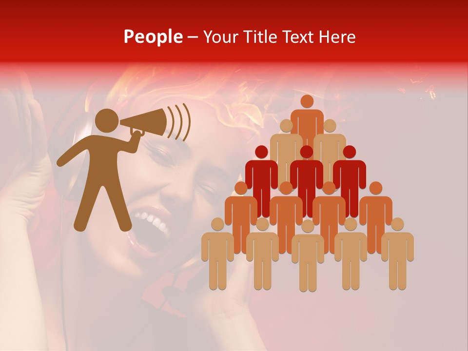 Portrait Person Flame PowerPoint Template