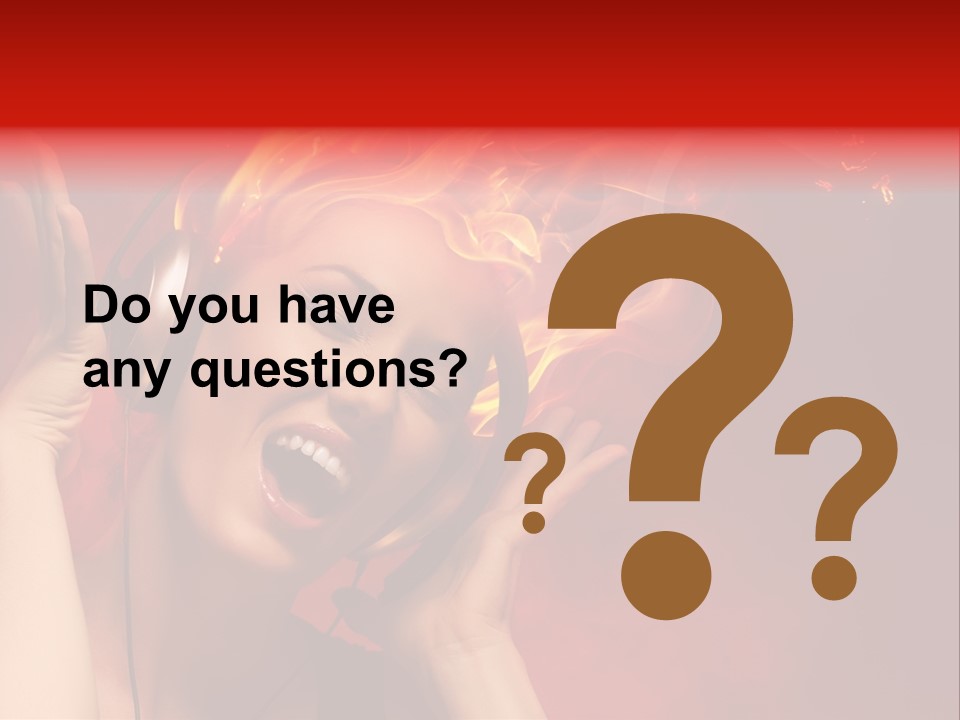 Portrait Person Flame PowerPoint Template