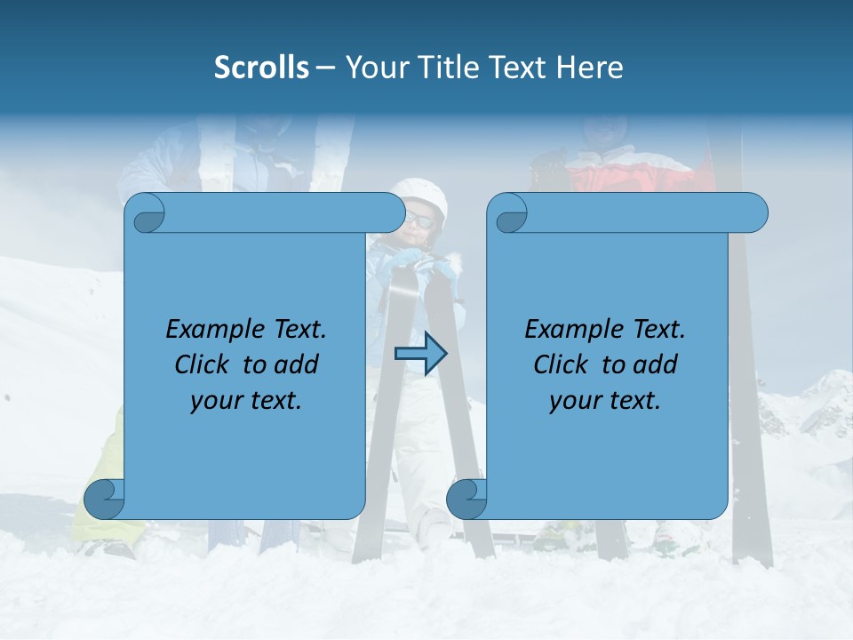 Father Snow Together PowerPoint Template