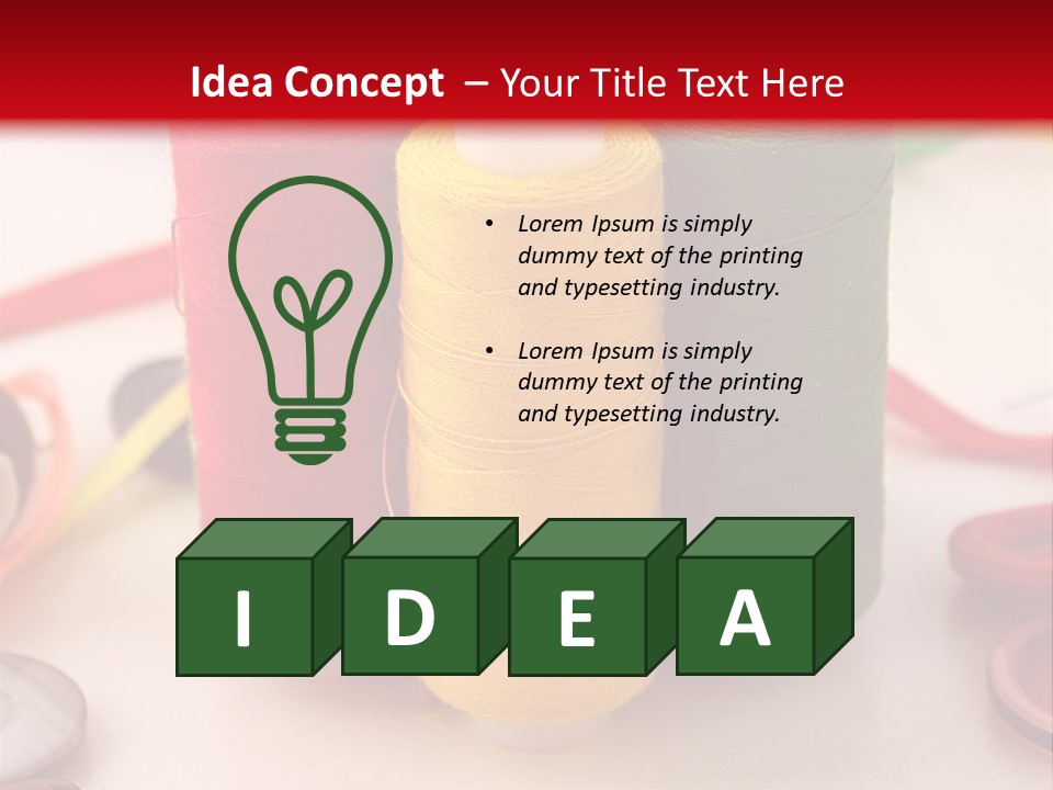 Texture Craft Needlework PowerPoint Template