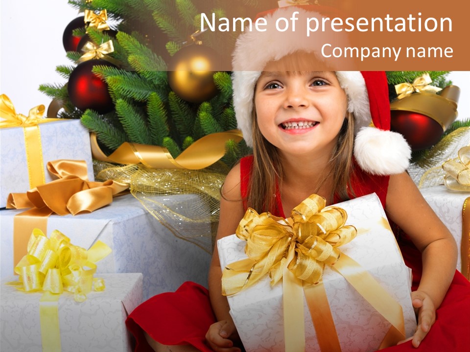 December Tree Green PowerPoint Template