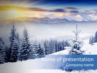 Season White Landscape PowerPoint Template