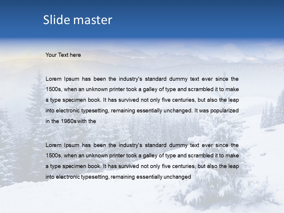 Season White Landscape PowerPoint Template