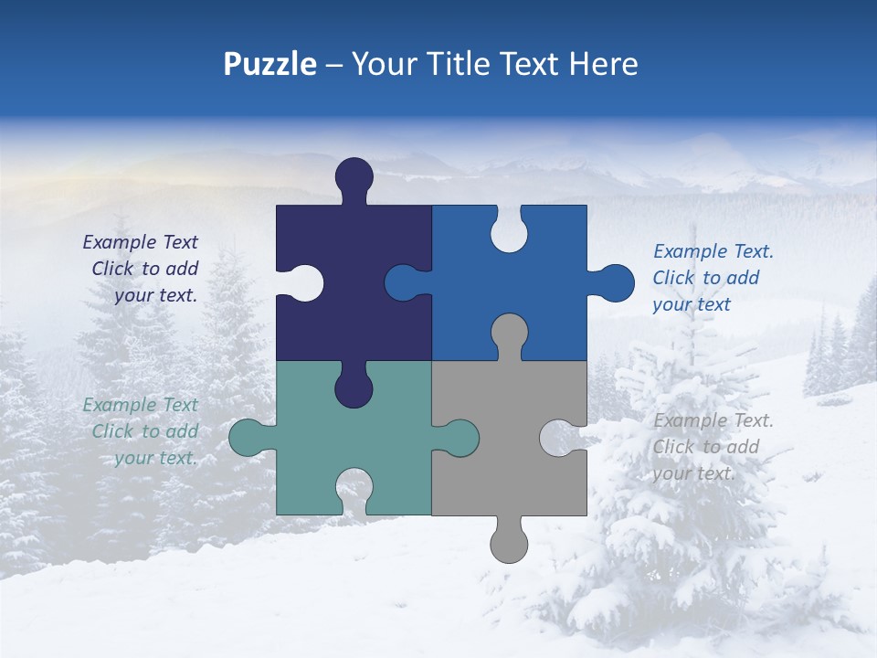 Season White Landscape PowerPoint Template