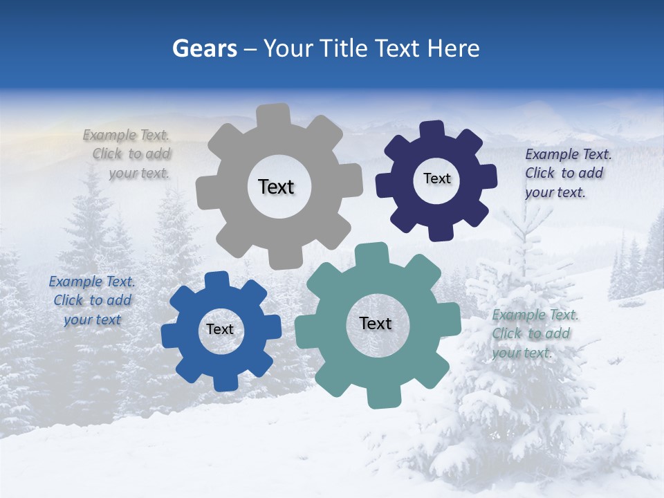 Season White Landscape PowerPoint Template
