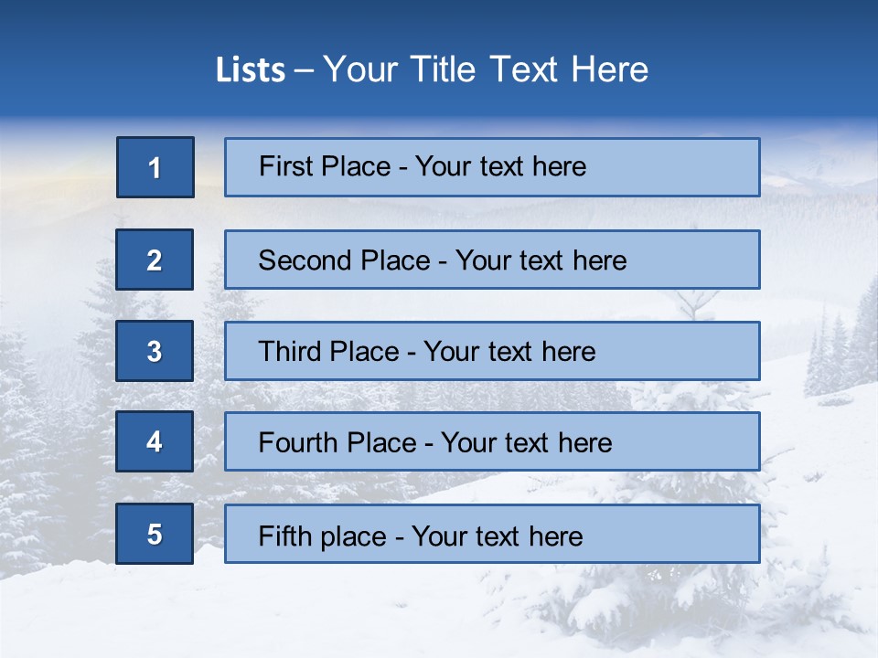 Season White Landscape PowerPoint Template