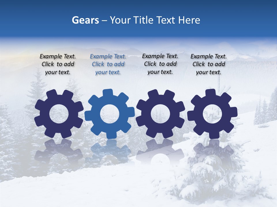 Season White Landscape PowerPoint Template