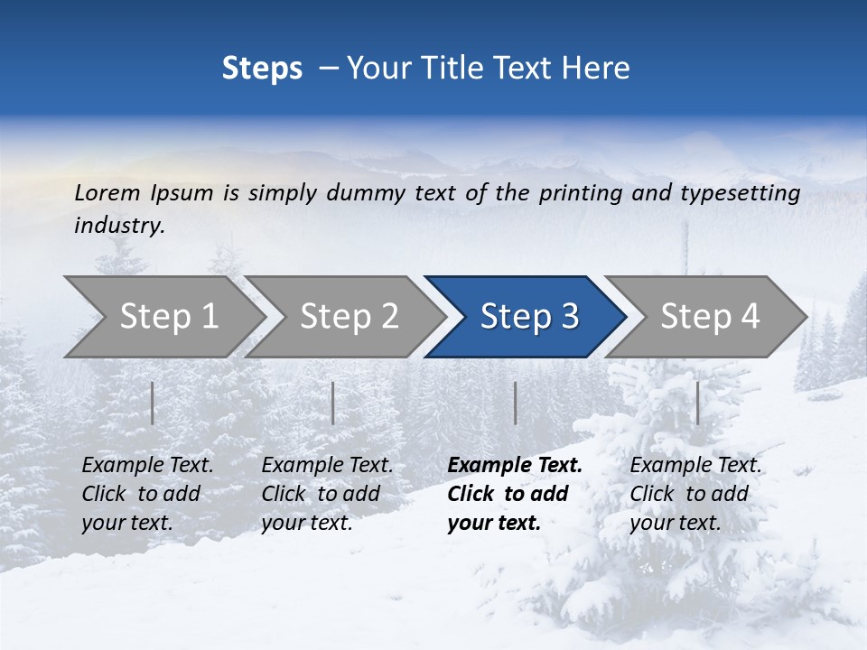 Season White Landscape PowerPoint Template