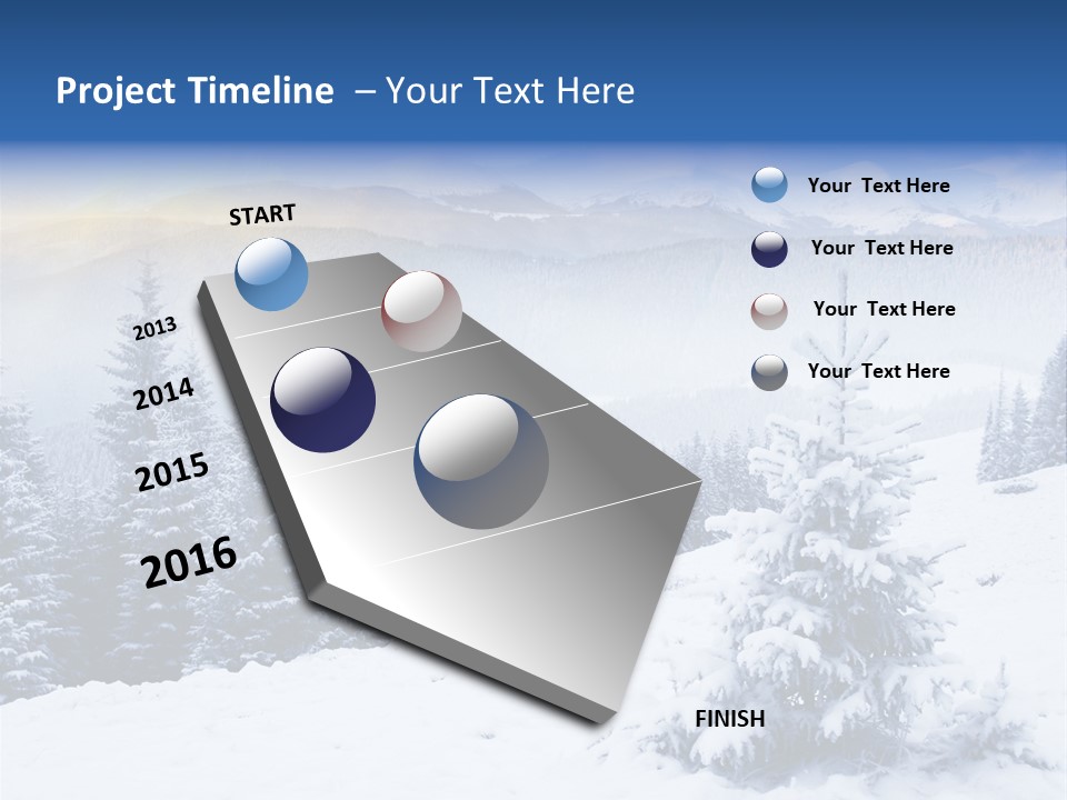 Season White Landscape PowerPoint Template