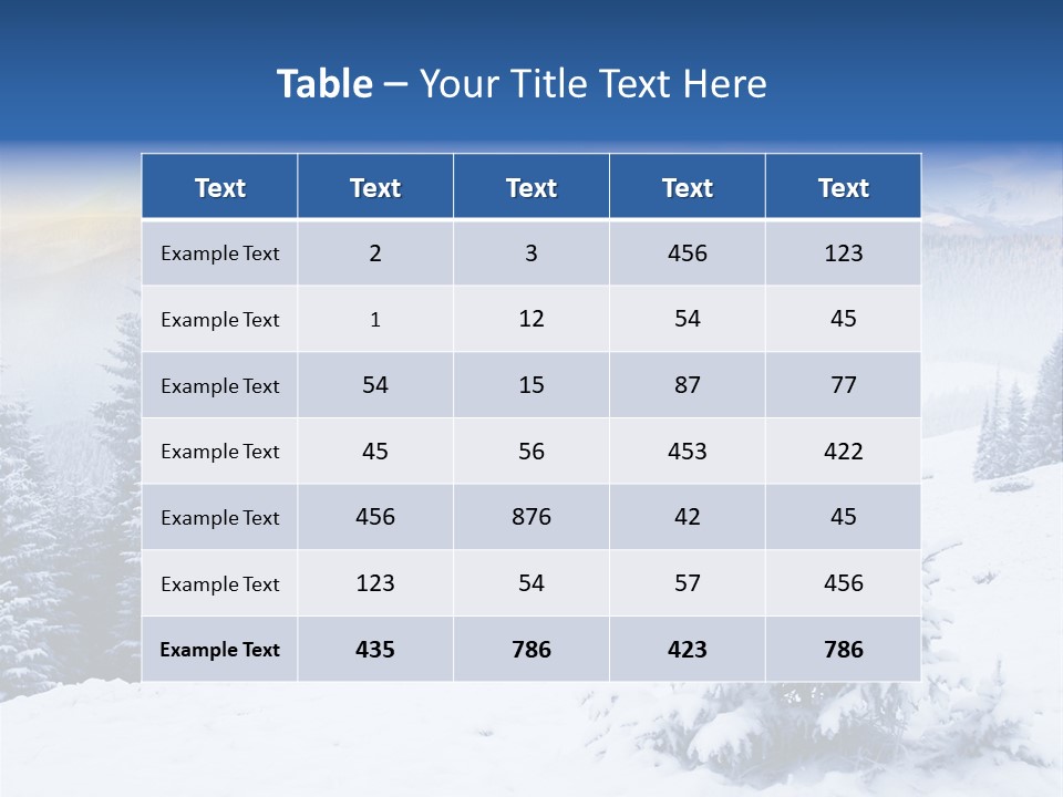 Season White Landscape PowerPoint Template