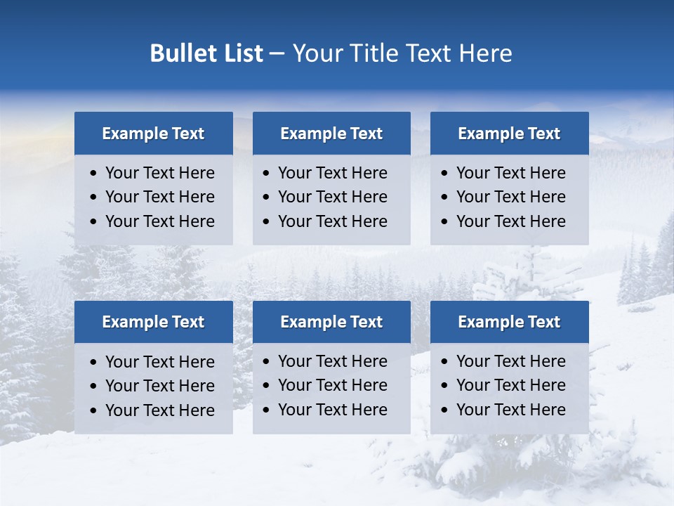 Season White Landscape PowerPoint Template