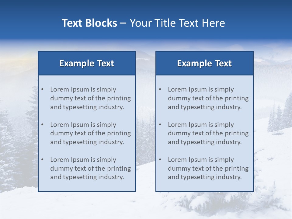 Season White Landscape PowerPoint Template