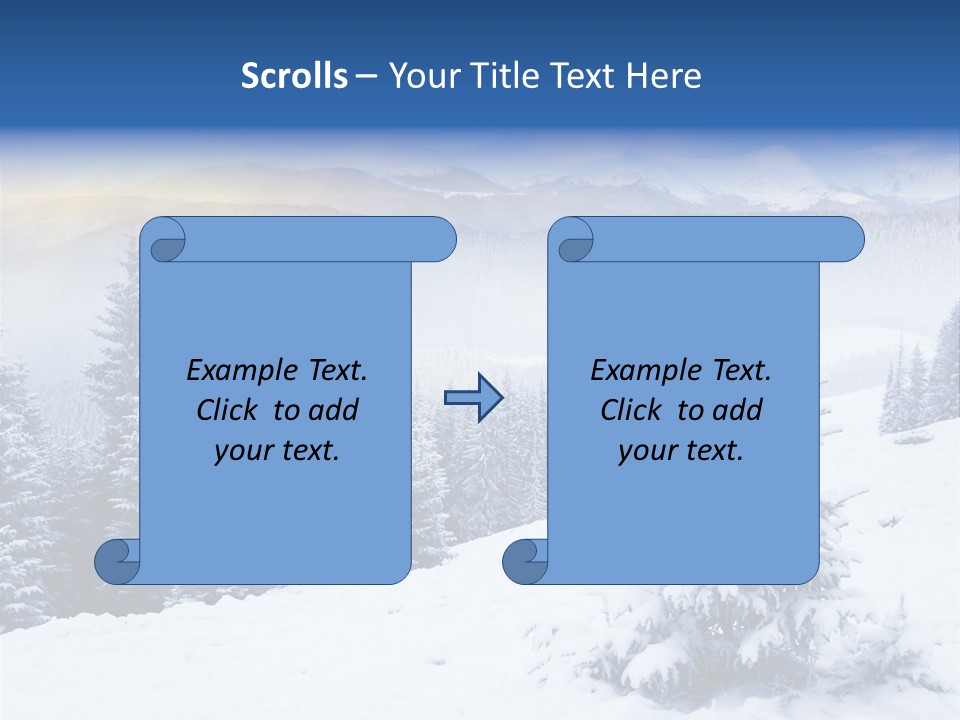 Season White Landscape PowerPoint Template