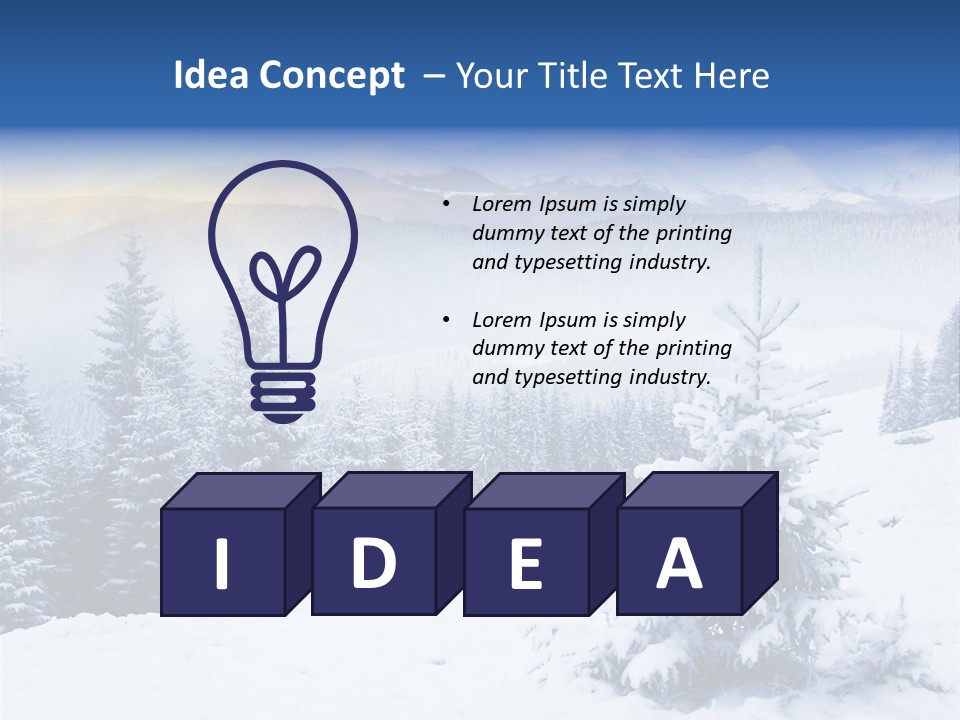 Season White Landscape PowerPoint Template