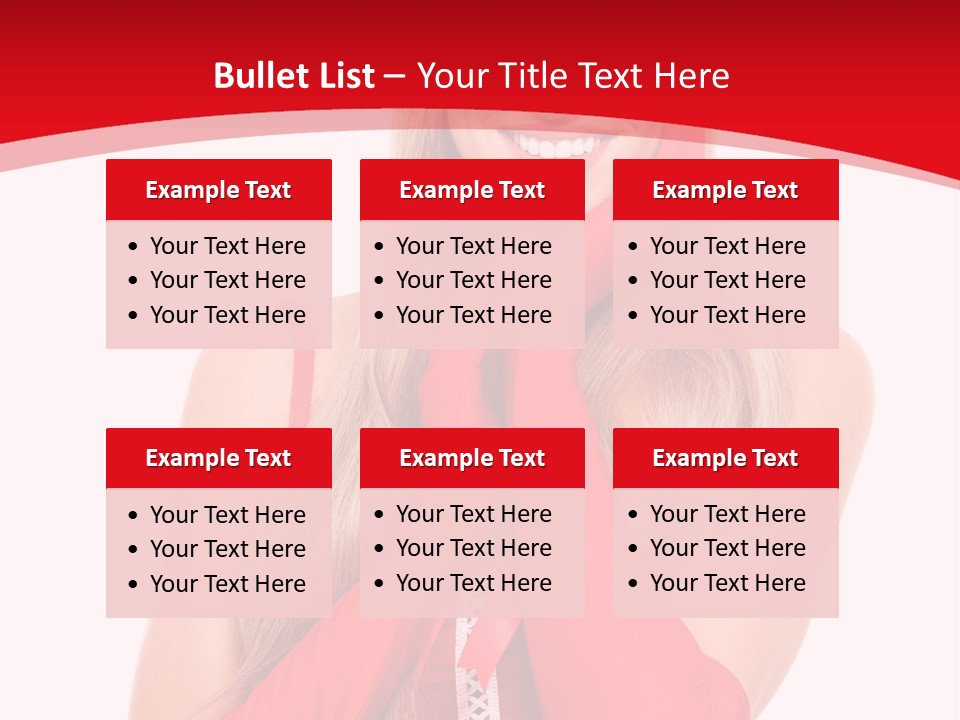 Emotion Female Happiness PowerPoint Template