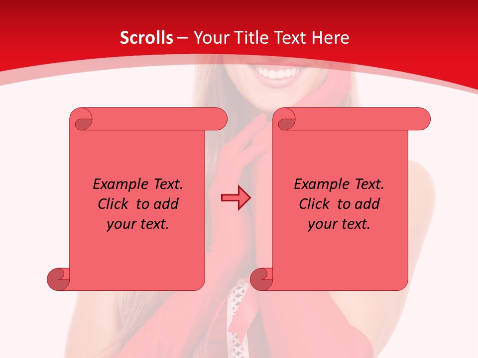 Emotion Female Happiness PowerPoint Template