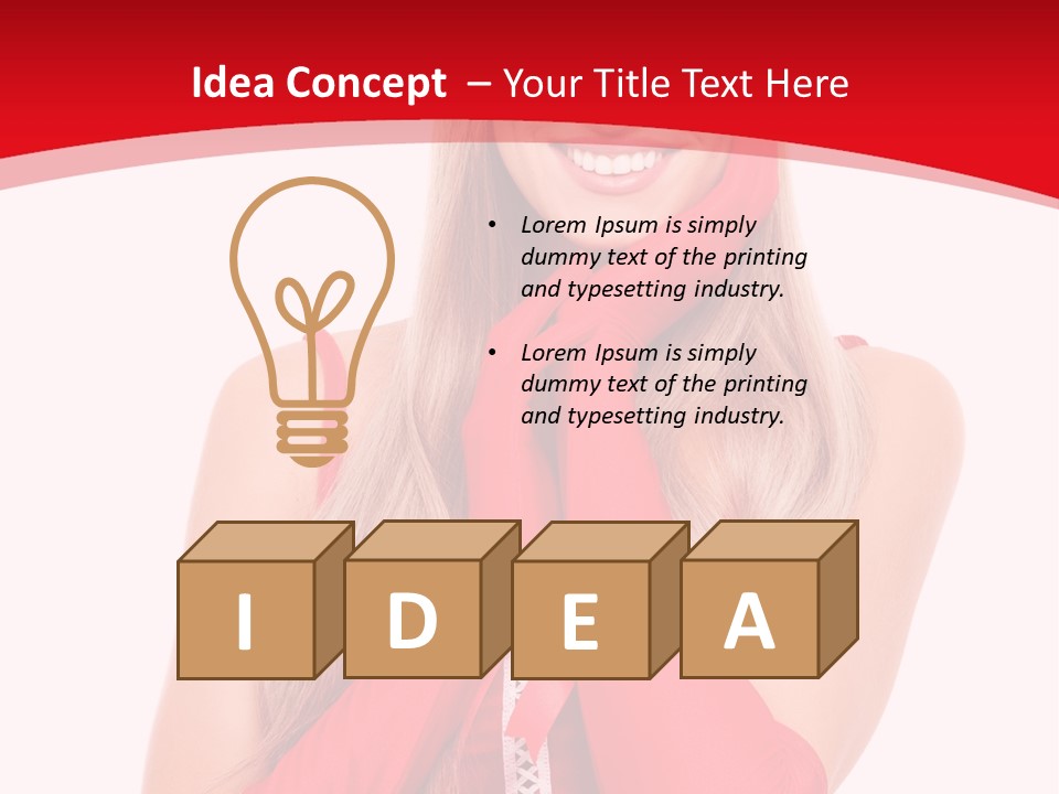 Emotion Female Happiness PowerPoint Template