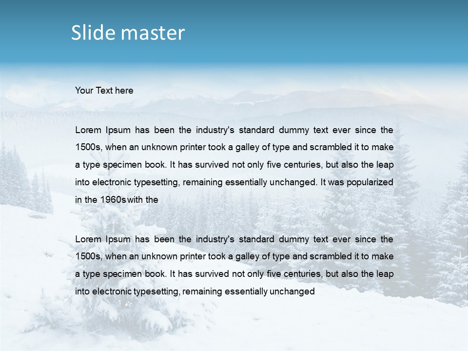 Frozen Snow Hoarfrost PowerPoint Template