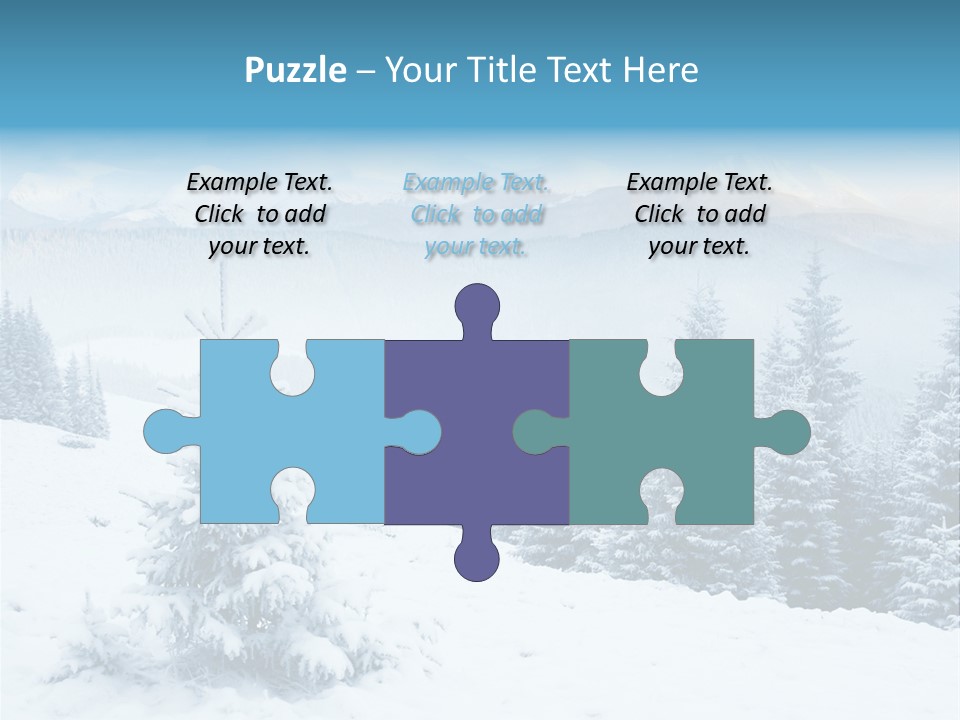 Frozen Snow Hoarfrost PowerPoint Template