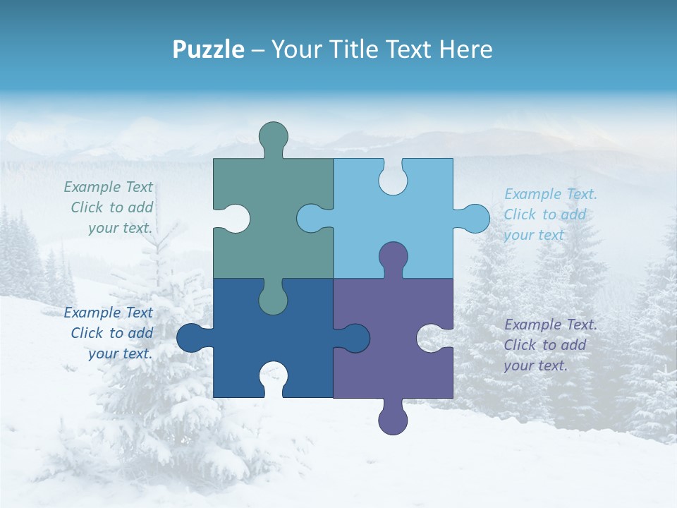 Frozen Snow Hoarfrost PowerPoint Template