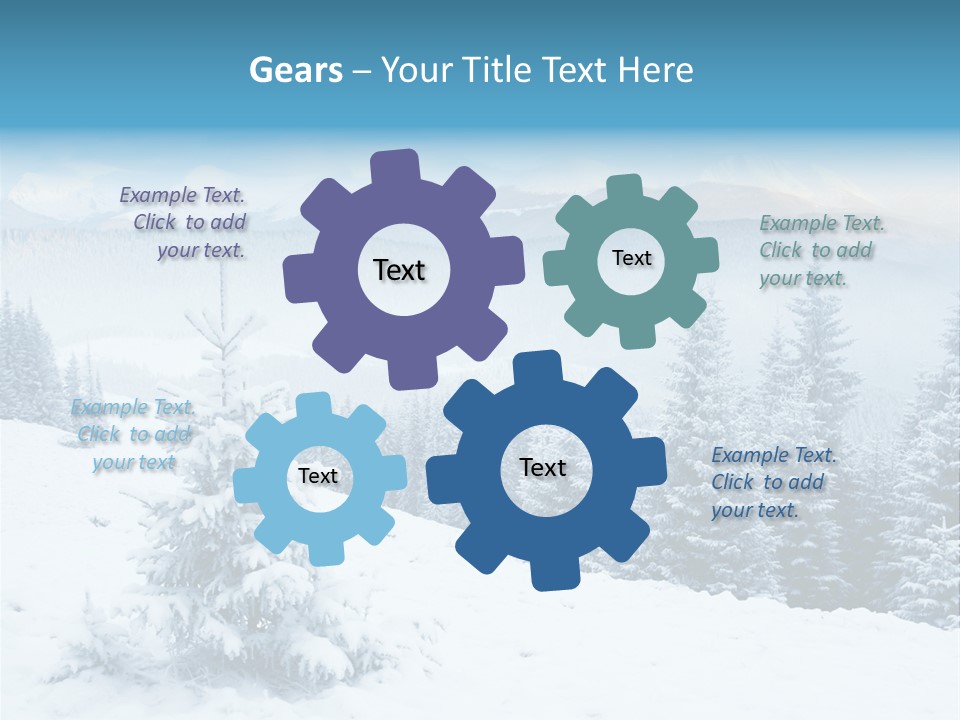 Frozen Snow Hoarfrost PowerPoint Template