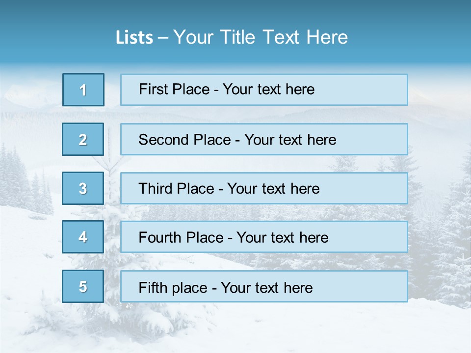 Frozen Snow Hoarfrost PowerPoint Template