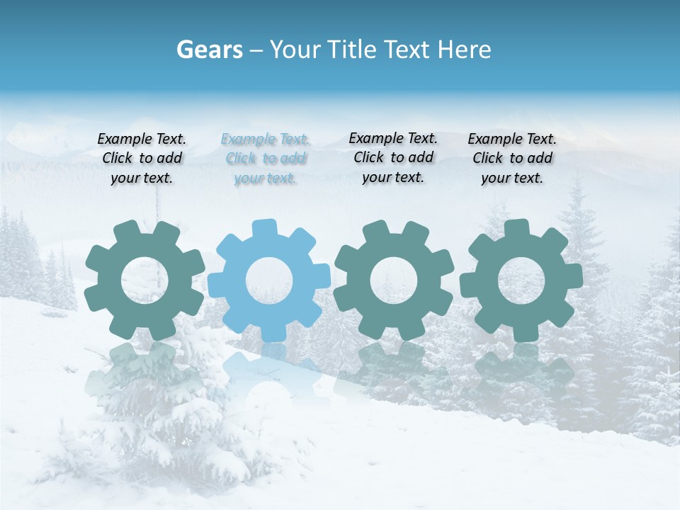 Frozen Snow Hoarfrost PowerPoint Template