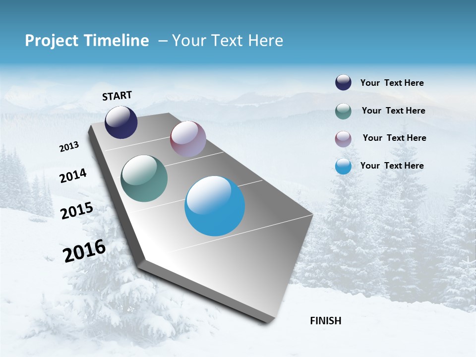 Frozen Snow Hoarfrost PowerPoint Template