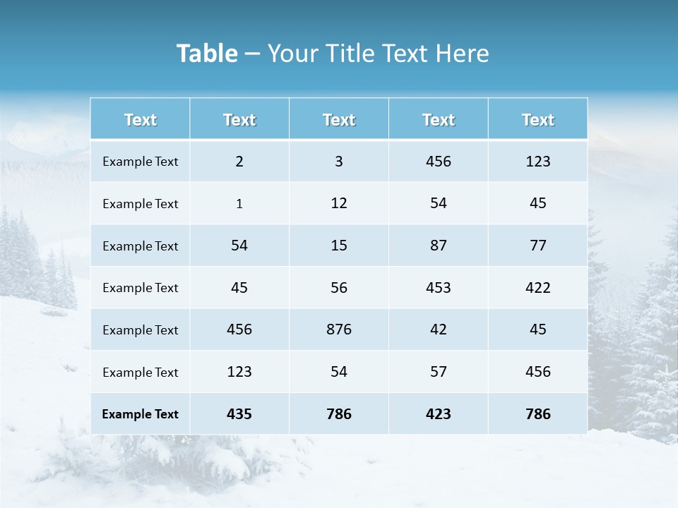 Frozen Snow Hoarfrost PowerPoint Template