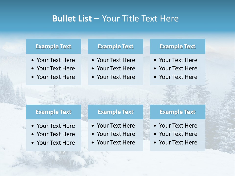 Frozen Snow Hoarfrost PowerPoint Template