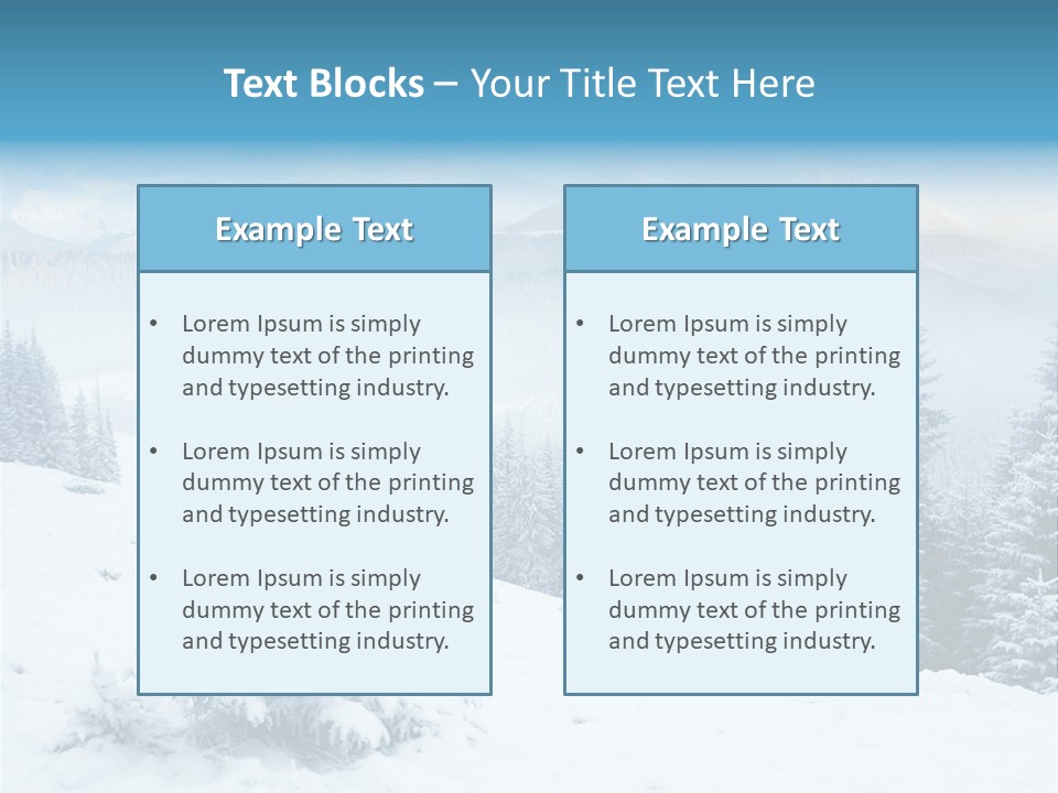 Frozen Snow Hoarfrost PowerPoint Template