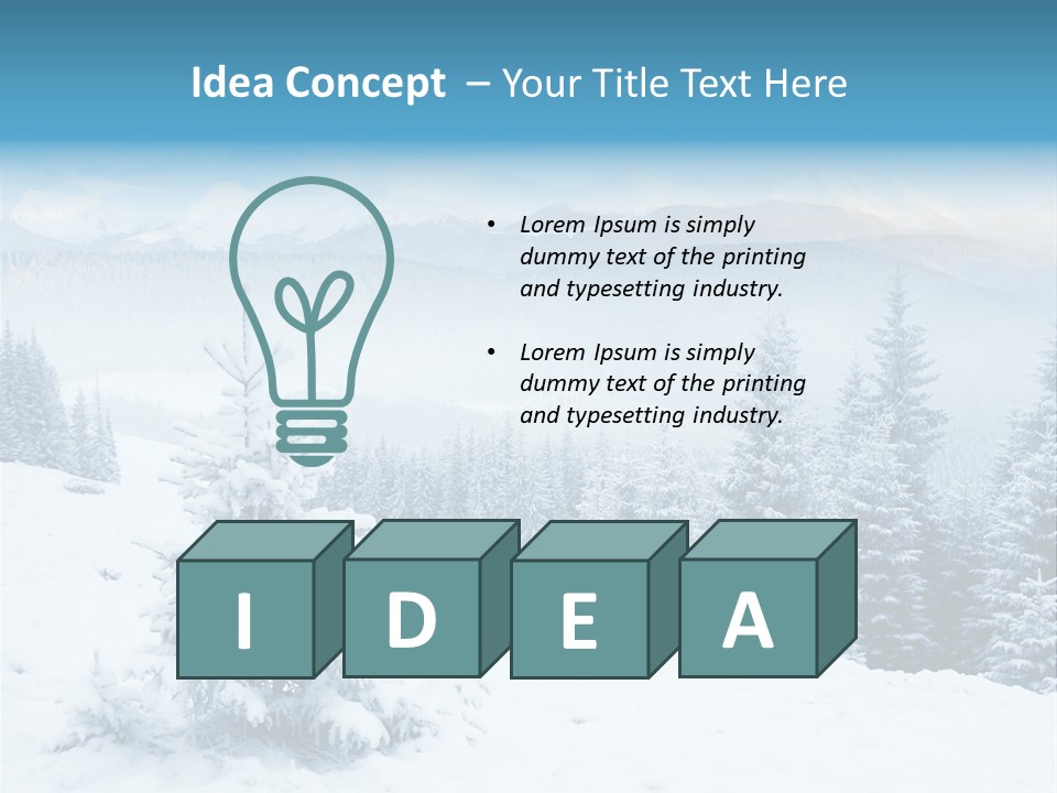 Frozen Snow Hoarfrost PowerPoint Template