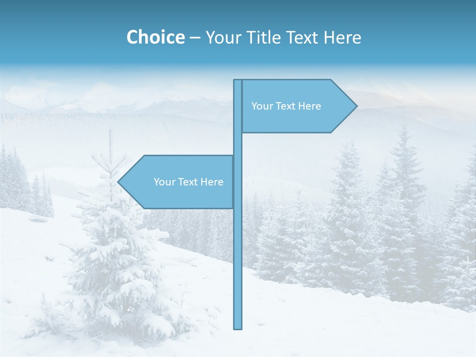 Frozen Snow Hoarfrost PowerPoint Template