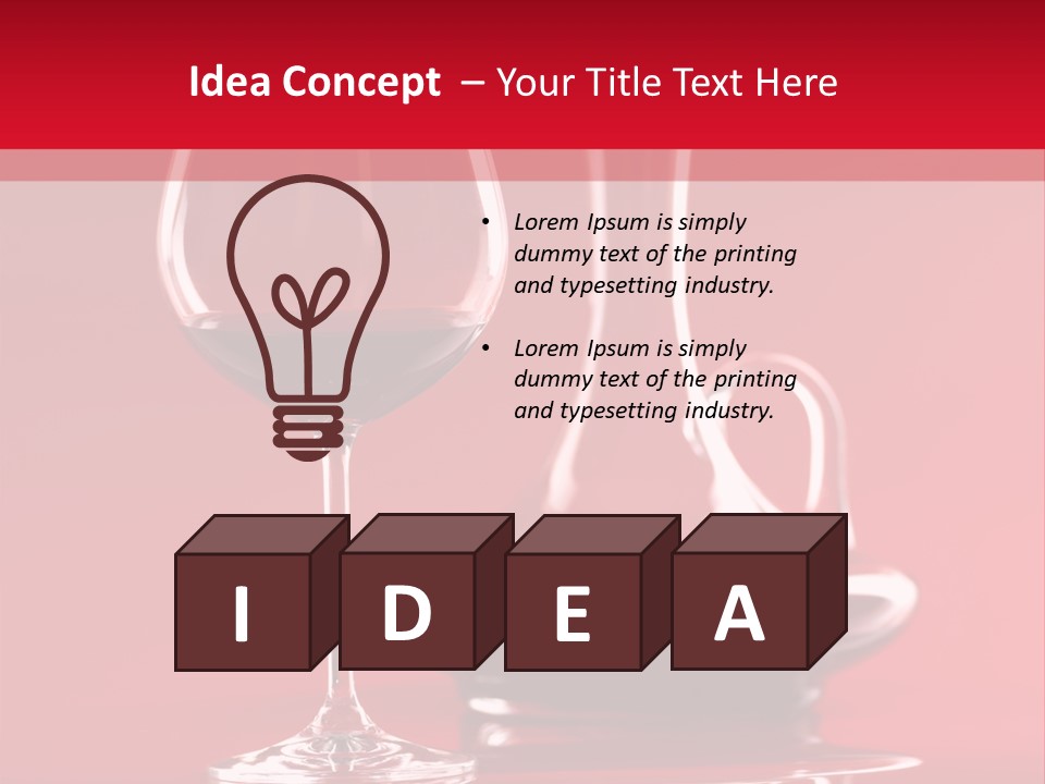 Standing Bottle Contrast PowerPoint Template