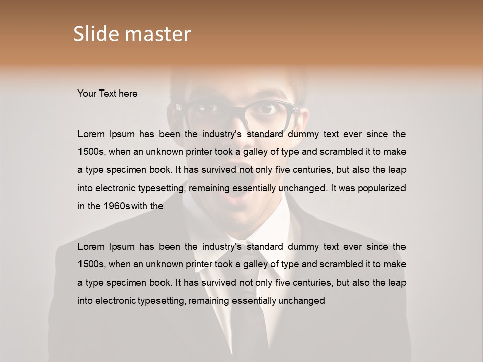Nerd Glasses Amazement PowerPoint Template