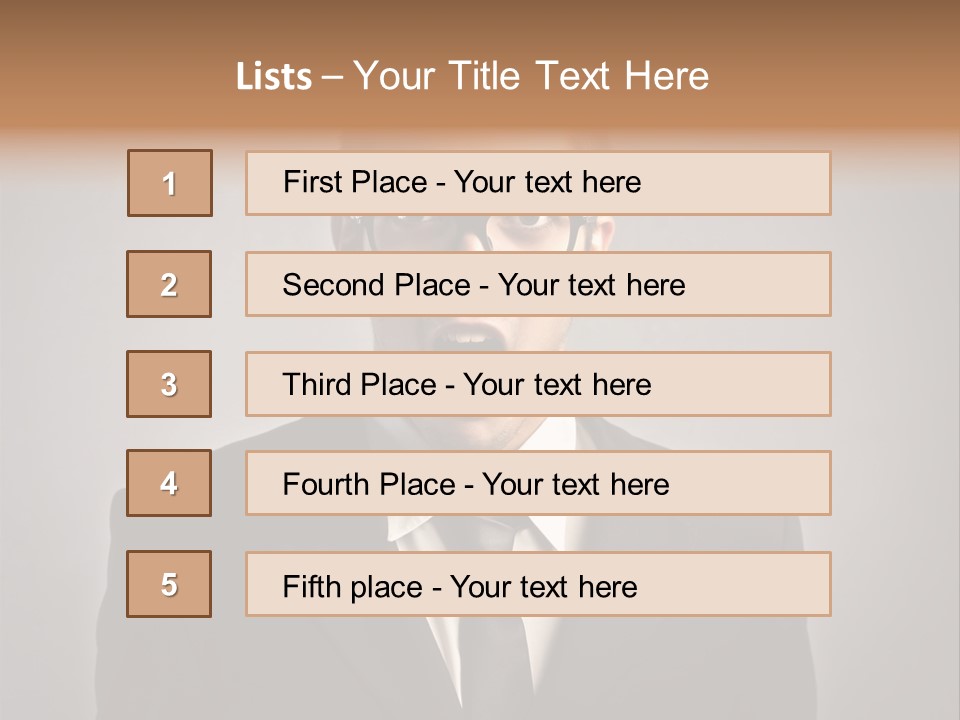 Nerd Glasses Amazement PowerPoint Template
