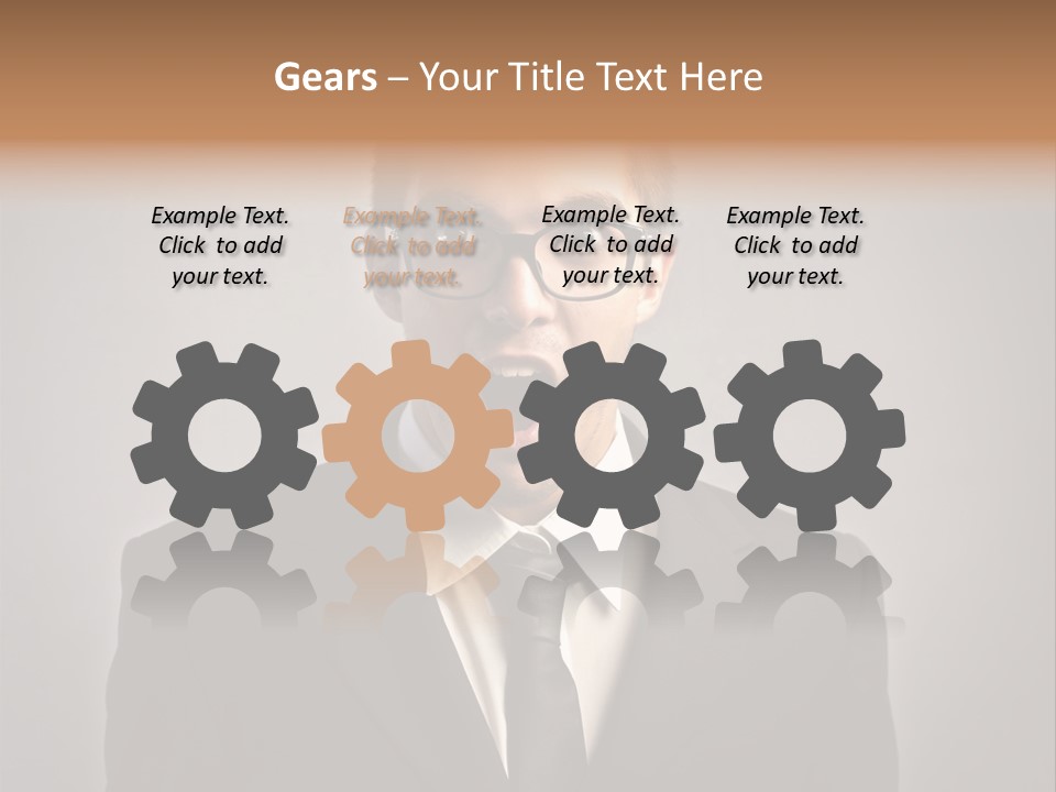 Nerd Glasses Amazement PowerPoint Template