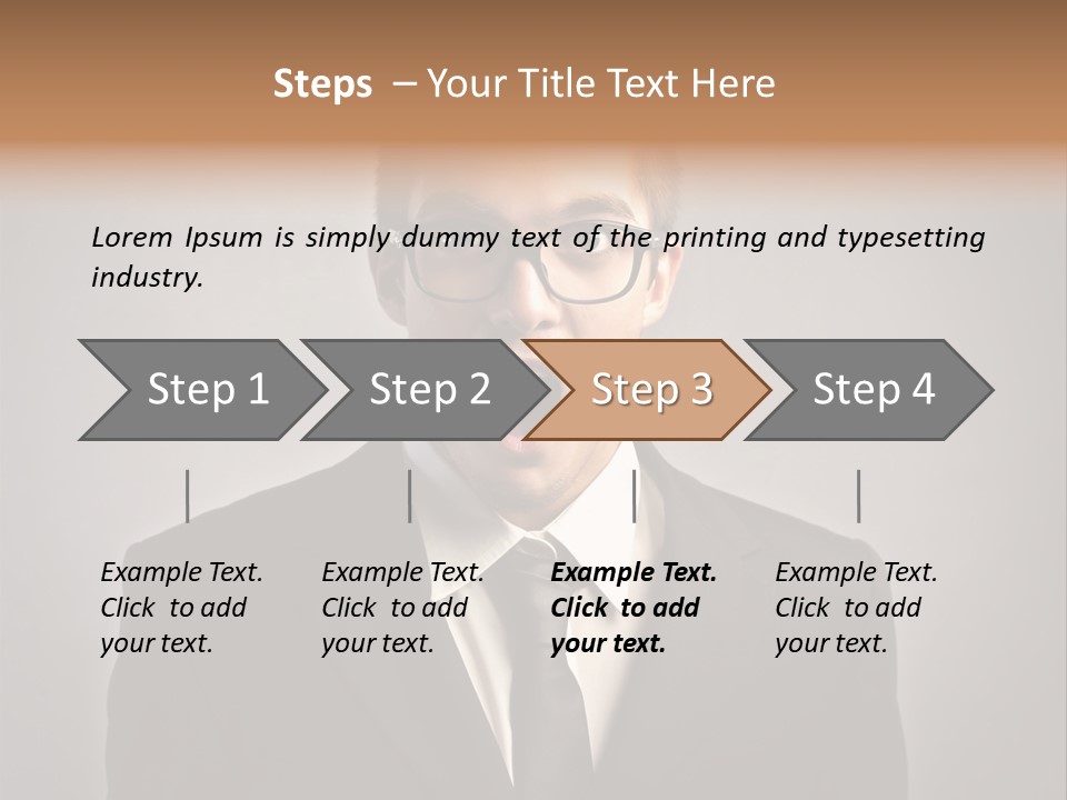 Nerd Glasses Amazement PowerPoint Template