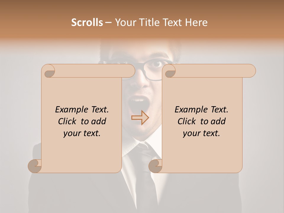 Nerd Glasses Amazement PowerPoint Template