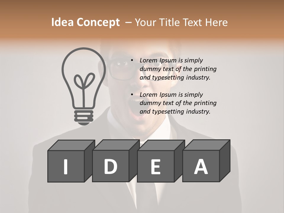 Nerd Glasses Amazement PowerPoint Template