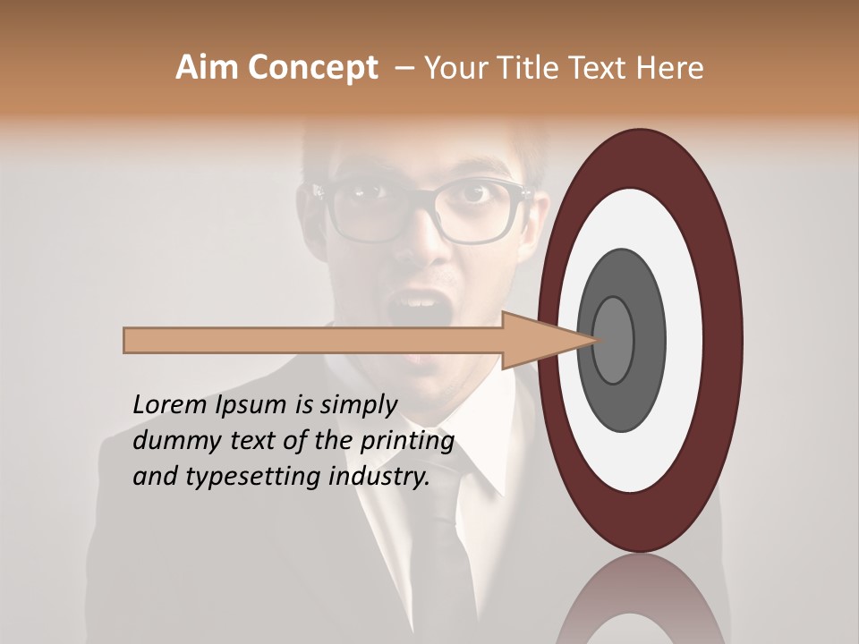Nerd Glasses Amazement PowerPoint Template
