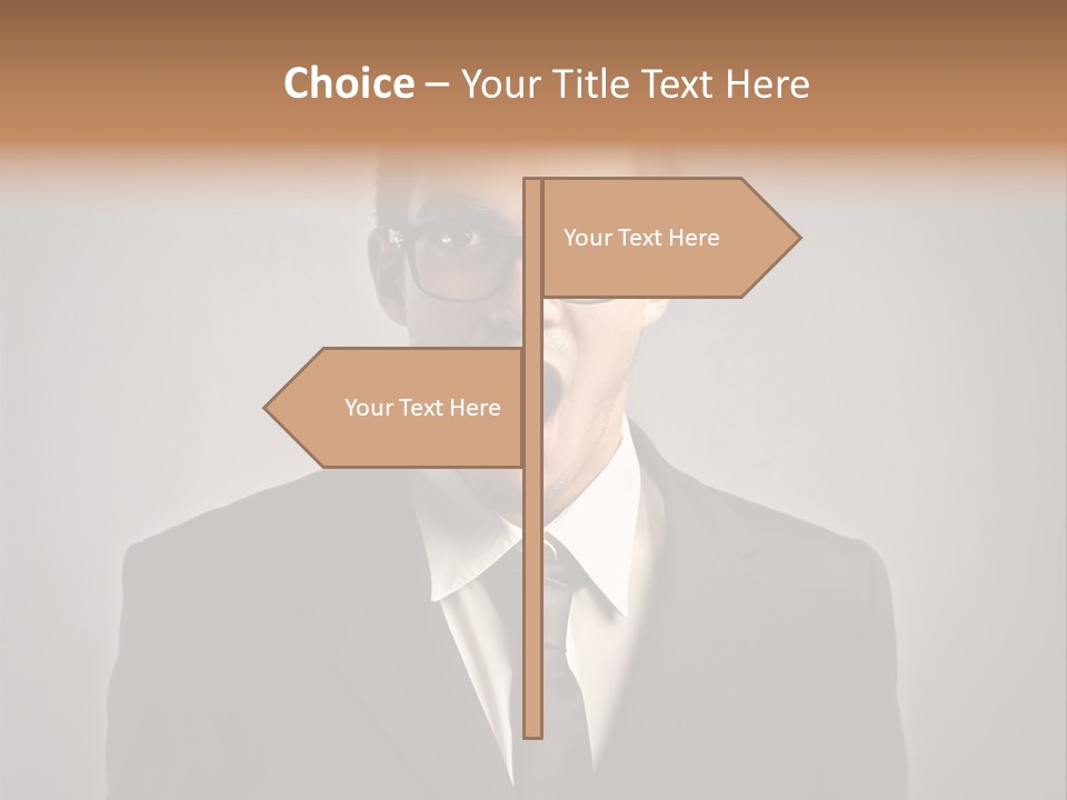 Nerd Glasses Amazement PowerPoint Template