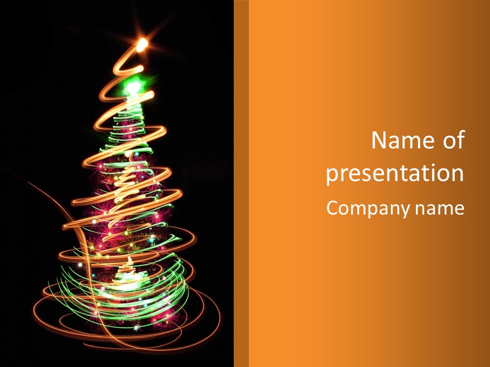 Christmas Design Sparkle PowerPoint Template