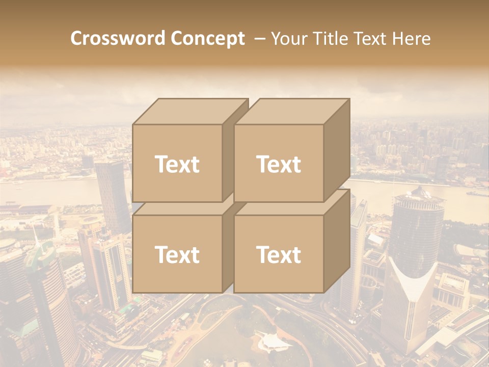 Skyscraper Highway Blue PowerPoint Template