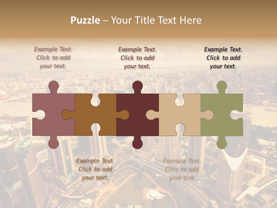 Skyscraper Highway Blue PowerPoint Template