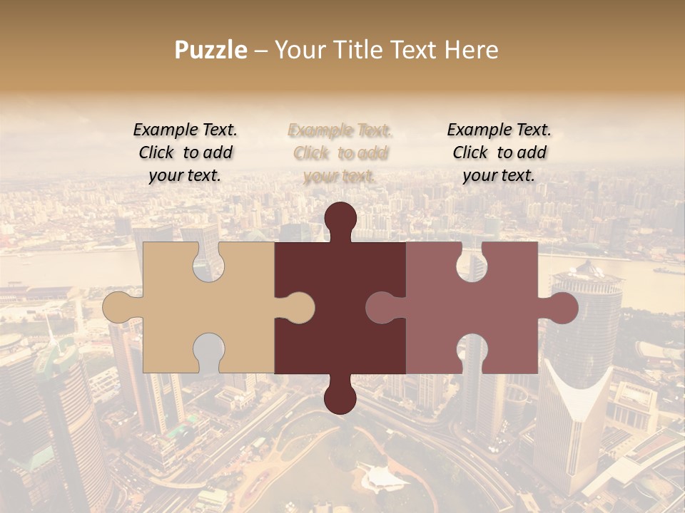 Skyscraper Highway Blue PowerPoint Template