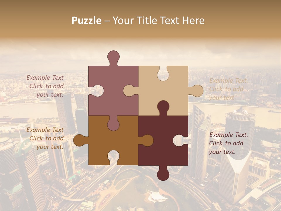 Skyscraper Highway Blue PowerPoint Template