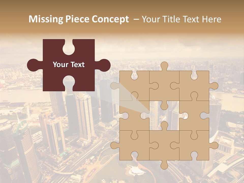 Skyscraper Highway Blue PowerPoint Template