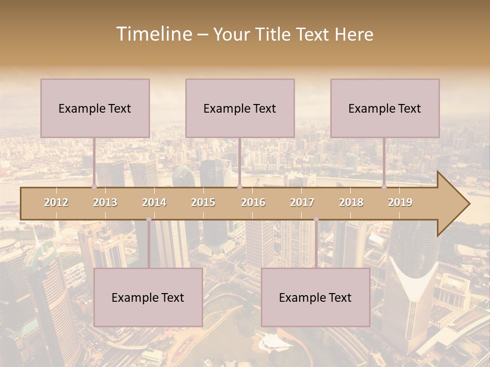 Skyscraper Highway Blue PowerPoint Template