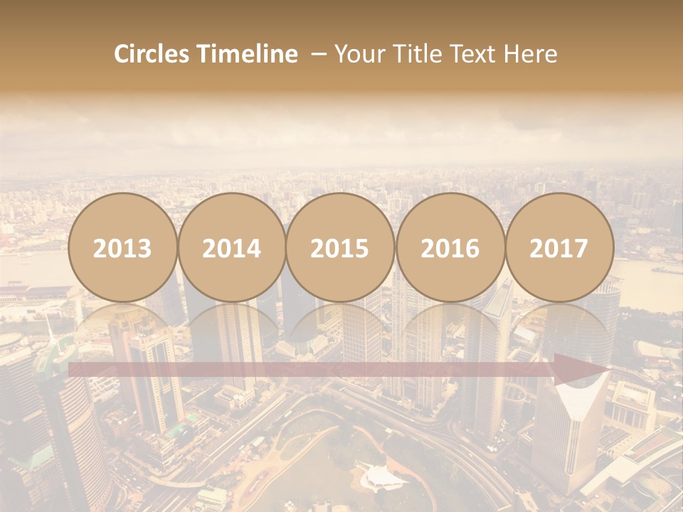 Skyscraper Highway Blue PowerPoint Template